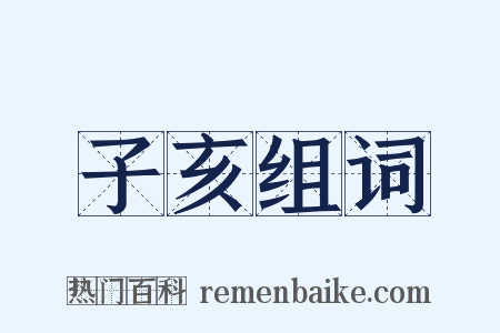 子亥组词是什么意思的图片